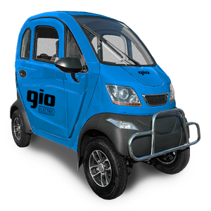 GIO Golf All-Season Enclosed Mobility Scooter - Blue - With Winter Heater & Summer Fan
