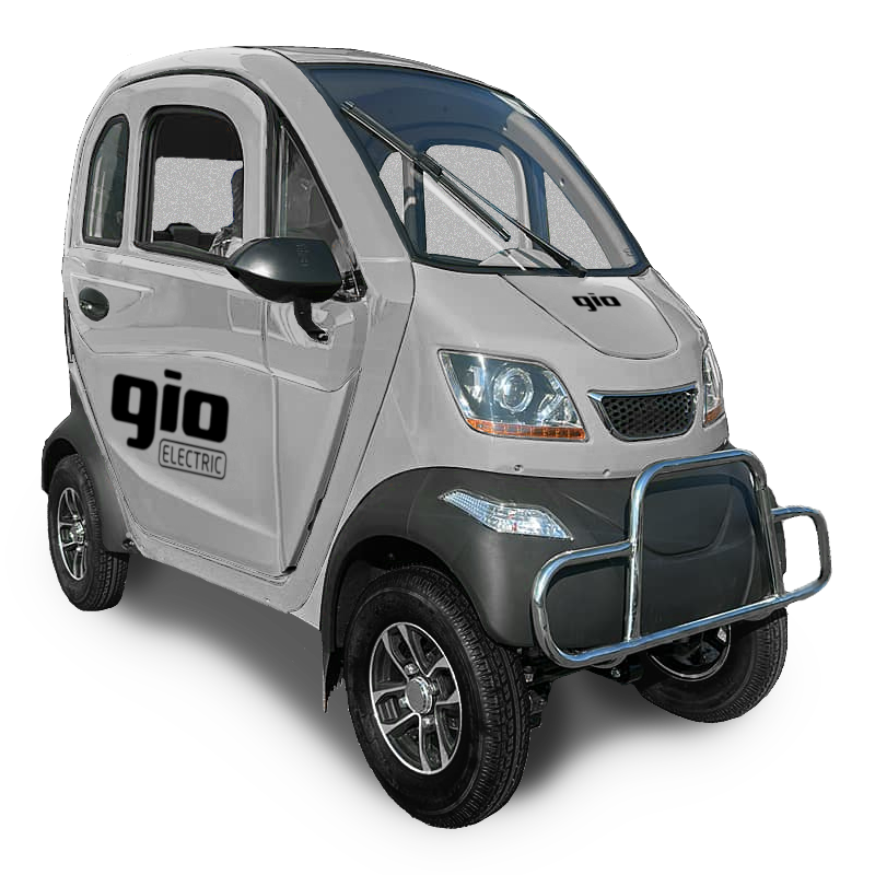 GIO Golf AllSeason Enclosed Mobility Scooter Silver With Winter H