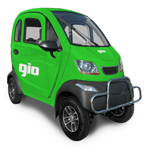 GIO Golf All-Season Enclosed Mobility Scooter - Limited Edition Green - With Winter Heater & Summer Fan